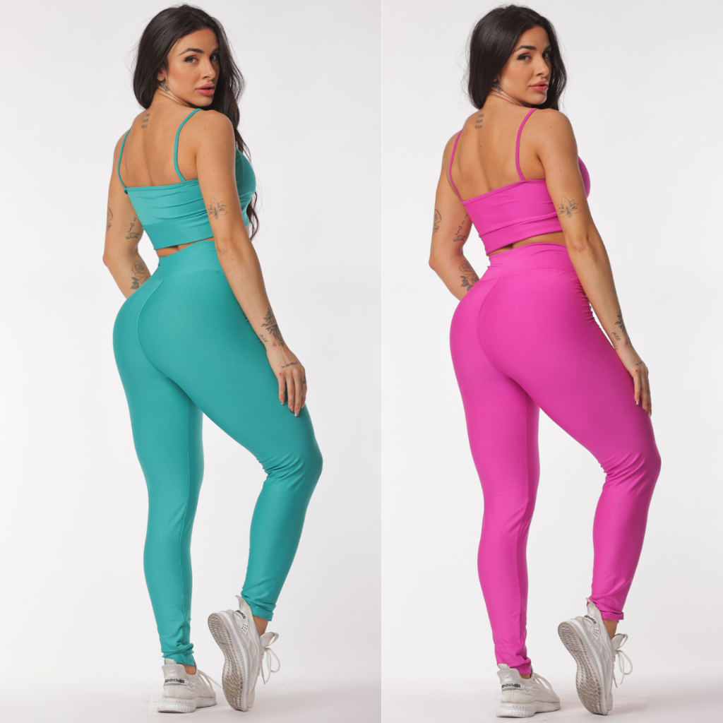 Kit 2 Conjuntos Legging e Top Alcinha
