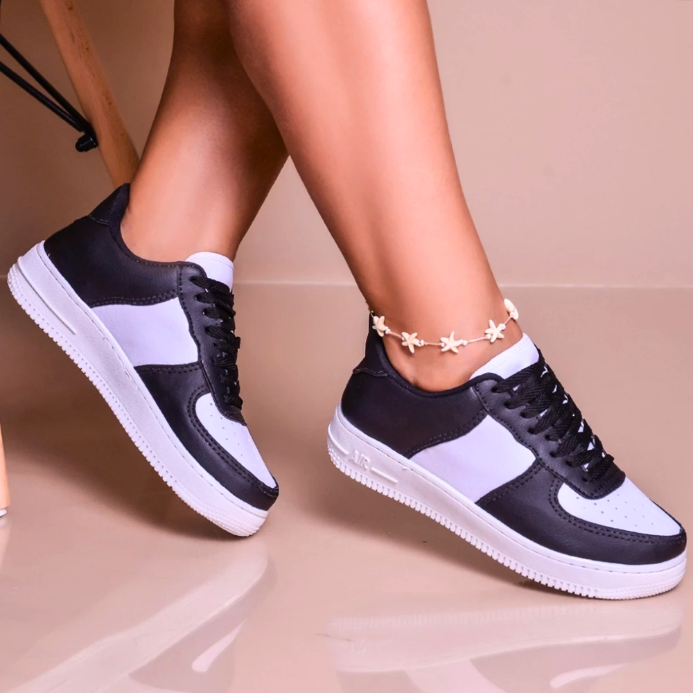 Tênis Branco Feminino Estilo Casual Confortável Academia Caminhada Várias Cores