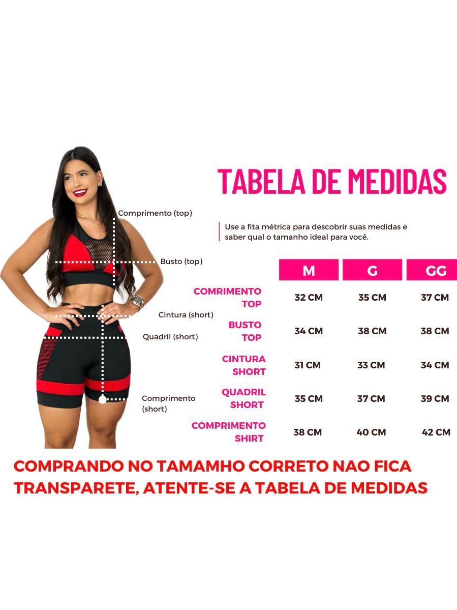 Kit 2 Conjuntos Academia Feminina – Top + Shot Cintura Alta e Modeladora