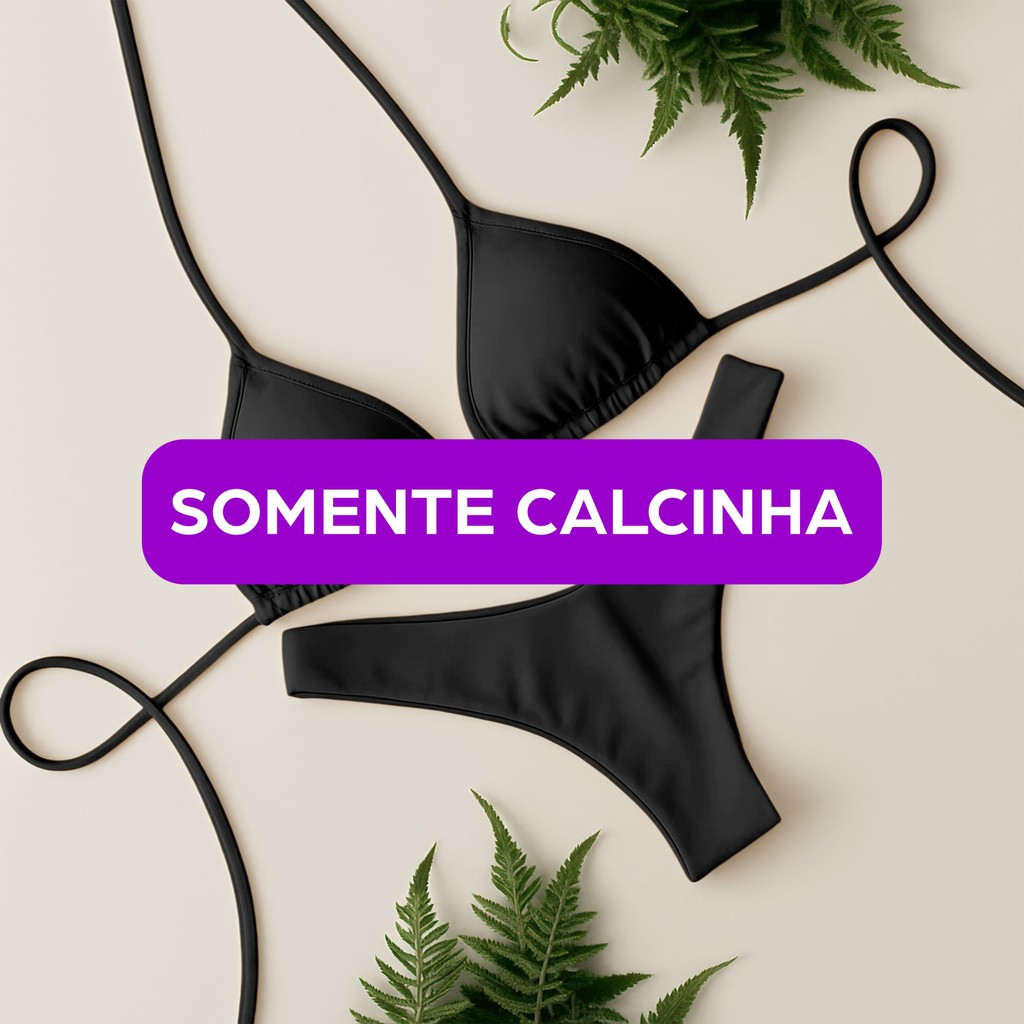 Conjunto Kit Biquíni Calcinha Cintura Alta Fio Duplo Cortininha Forro Tendência Moda Praia Premium